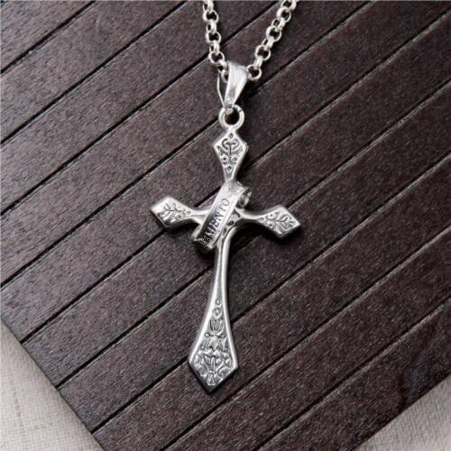 Silver Snappers In Sterling Silver Men 's Individual Pendant Retro Thai Silver Cross Necklace Pendant