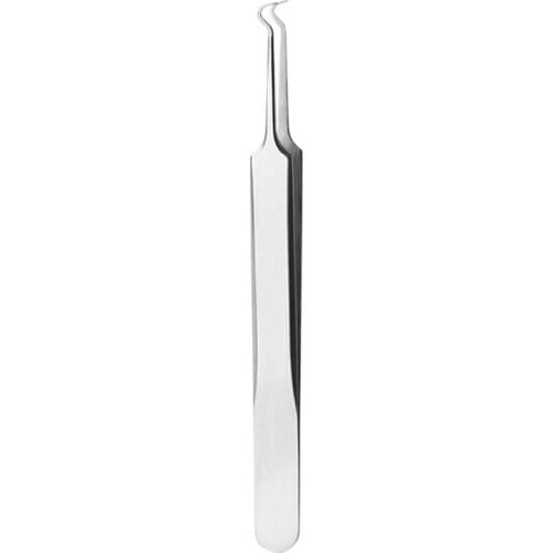 Medical Stainless Steel Blackhead Tweezers Pimple Comedone Remover Nipper Curved Bend Head Face Cleaner Acne Clip Beauty Tool
