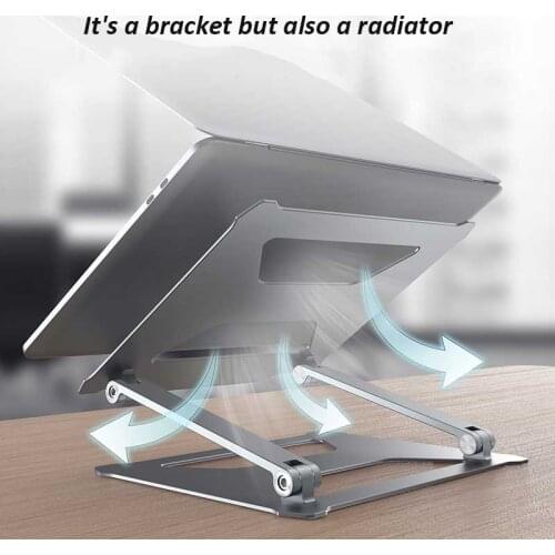 Laptop stand for Macbook Pro Air laptop aluminum alloy foldable double height laptop stand desktop computer stand