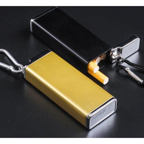 Portable Aluminum Alloy Cigarette Case Holder for 8 Cigarettes Mini Small Ashtray Male Pocket Tobacco Box Smoking Accessories