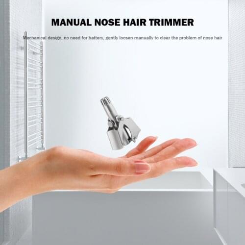 Portable Stainless Steel Manual Nose Ear Hair Trimmer Multi-functional Practical Convenient Razor Manual Nasal Shaver