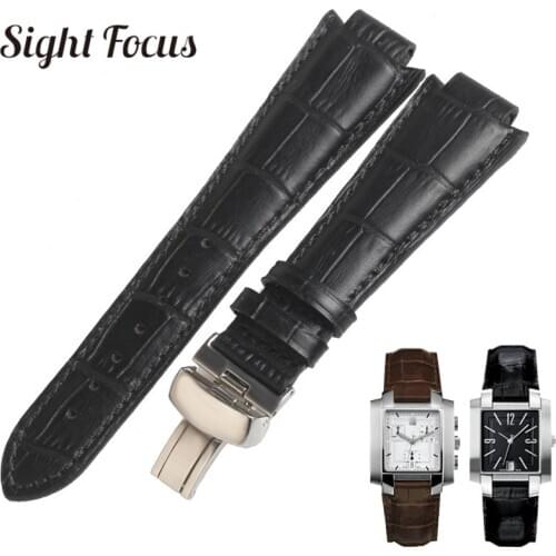 10 14mm Cowhide Leather Watchband 1853 for Tissot Watches T60 Strap Belt Wristband Women Men Bracelet Convex End Straps Bracelet