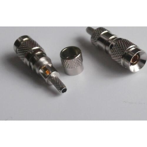 RF DIN 1.0/2.3 CC4 Male Plug Crimp for Cable RG174 RG316 LMR100 RG179 Cable BRASS RF Connector Adapter