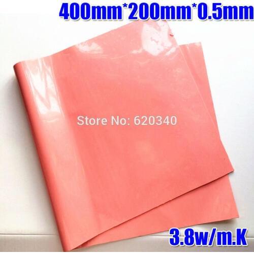 400*200*0.5mm Pink Silicone Thermal Pad Cooling pads for CPU GPU VGA Chip Heatsink High thermal conductivity 3.8w/m.K