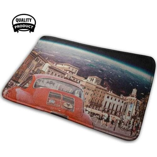 For The Sake Of Old Times Comfortable Door Mat Rug Carpet Cushion Collage Collage Art Love Led Earth Space Car In Space Red Old