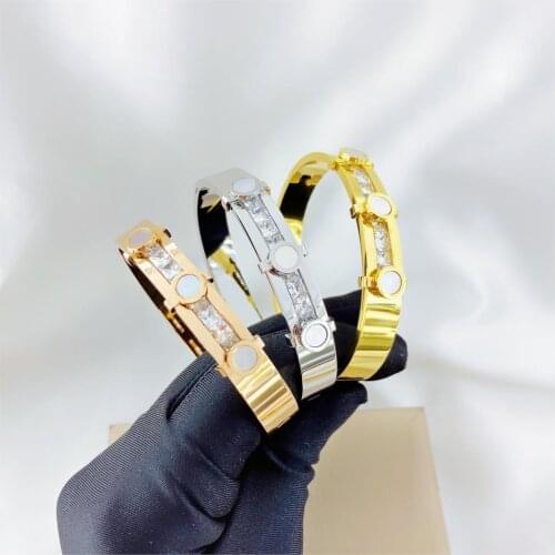 Gorgeous Gold Color White Shell Black Resin Charm Bracelet Wedding Party Beads Bracelets For Women Bridal Pulseras Wholesale