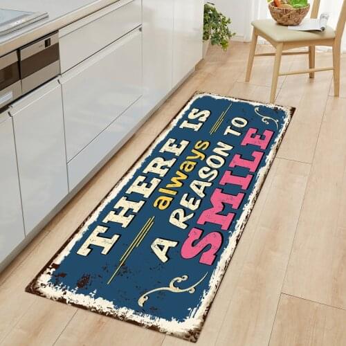 Vintage Kitchen Floor Mat Carpet Non-slip Door Entrance Mat Kitchen Rug for Living Room Anti-Slip Kitchen Rug Hallway Carpet