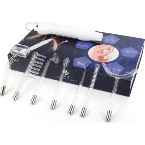 High Frequency Electrode Glass Tube Violet Purple/Orange Light Acne Wand Skin Care Spot Acne Remover Facial Spa Beauty Machine