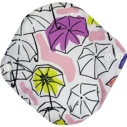 LECY ECO LIFE 1pc women reusable cloth menstrual pads with wings, organic bamboo inner mama pads pantyliner for light flow days