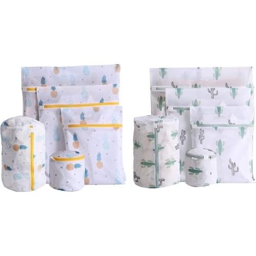 10 Pcs Household Anti-Deformation Underwear Cleaning Bag, Washing Machine Special Filter Mesh Bag, Yellow & Green