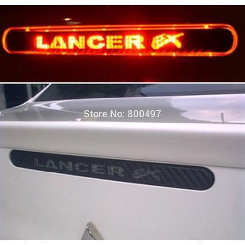 10 x Newest Car Styling Car Protector Carbon Fiber Vinyl Sticker Brake Light Hatch Back Decoration for Mitsubishi LANCER EX
