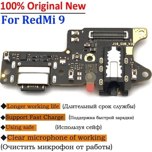 Original USB Charging Port Board Flex Cable Connector Parts For Xiaomi Redmi 9 Microphone Module