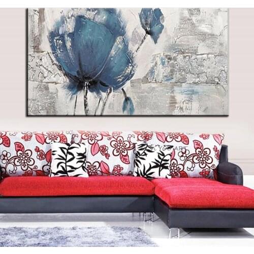 100% Hand Painted Flower Canvas Art Abstract Hand Made Painting Decoration Picture For Living Room Nordic Home Decor Wall