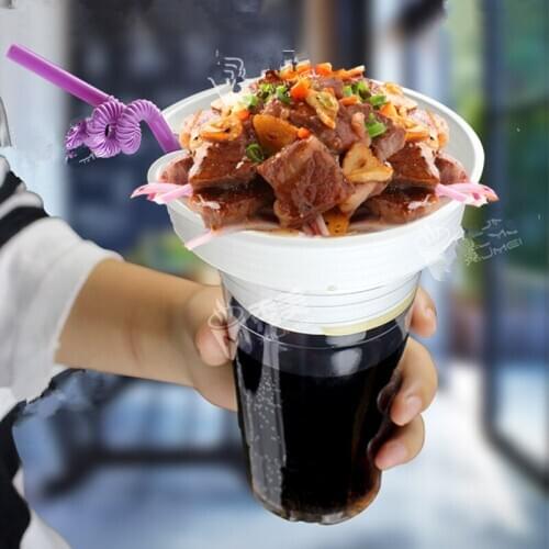 100pcs Net red transparent milk tea cup 500ml disposable coffee cup juice plastic cups birthday party favors drinking snack cup