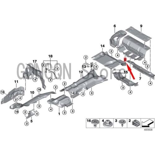 CAR Exhaust pipe heat insulation board Heat insulation bm wG11 730D G11 740I G11 750IX Engine cover heat insulation pad