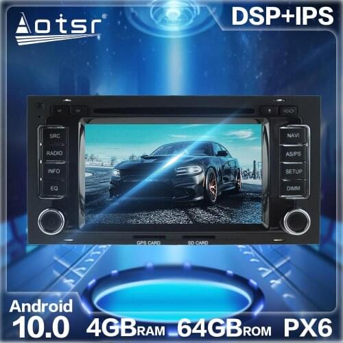 Aotsr Android 10.0 4+64G Car Radio GPS Navigation DSP For Volkswagen VW TOUAREG 2003- 10 Auto Stereo Video Multimedia DVD Player