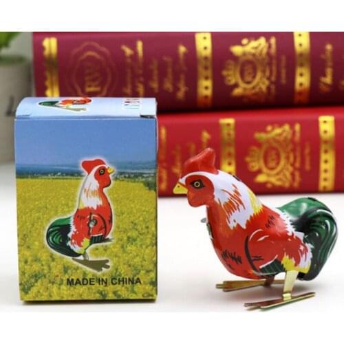 Kids Classic Nostalgic Clockwork Toy Jump Frog Cock Rat Retro Toys Children Puzzle Education Toy