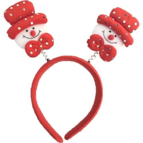 Children Christmas Headband Christmas Gift Toy Hair Pin Girls Cute Decoration Santa Claus Snowman Hair Band Hair Accessories