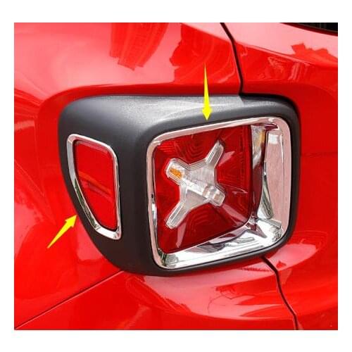 For Jeep Renegade 2015 2016 2017 ABS Chrome Car rear lamp Tail light cover trim Car Styling Accessories