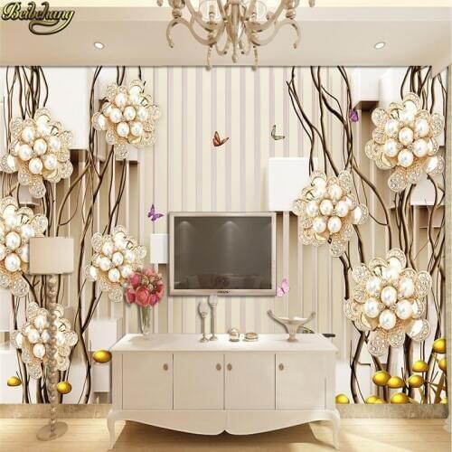 Beibehang Custom Photo Wallpaper Mural 3D Stereo Jewelry Flower Twig TV Background Wall papel de parede 3d wall papers home deco