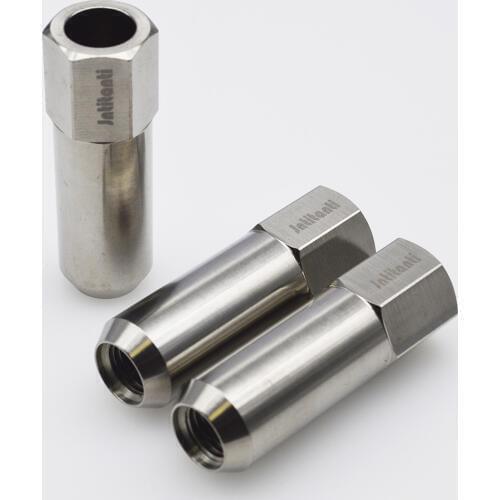 Cone seat open end Gr5 titanium wheel hub nuts m12*1.5*60 for small hole hub