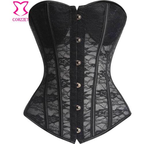 Sexy Hollow Out Floral Lace Bustier Corsets Fashion Women Body Shaping Lingerie Corpete Overbust Push Up Corset Corselet