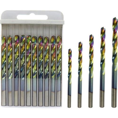 Colorful Cobalt Twist Drill 1-14mm Drill Bit M35 Cobalt Metal Cutter For Stainless Steel Copper Aluminum Alloy Cutting Tools