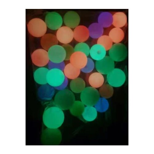 Kwoi vita 20mm 100pcs New Fashion Acrylic hotpink Glow beads for Chunky beads Necklace Jewelry