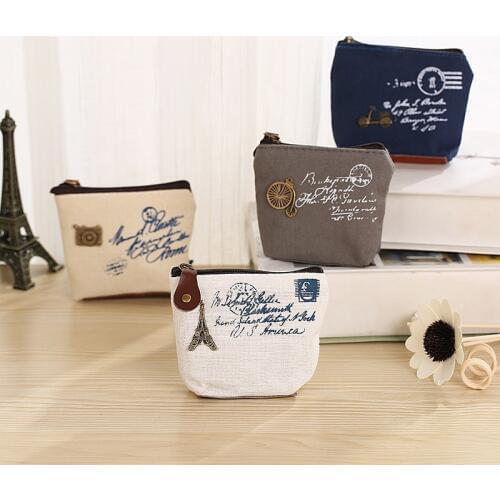 70PCS / LOT Small Bag Women Classic Retro Purse Coin Wallet Coin Purse Girl Mini Money Bag Card Holder Bag Key Bag