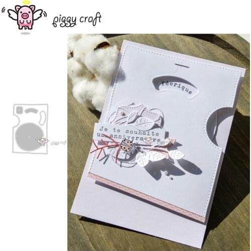 Piggy Craft metal cutting dies cut die mold 3D Turn card frame Scrapbook paper craft knife mould blade punch stencils dies