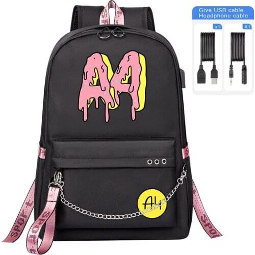 2021 New Merch а4 Eyes Print Mens Backpacks Men Women USB Charging Travel Backpack Merch A4 Childrens School Bag