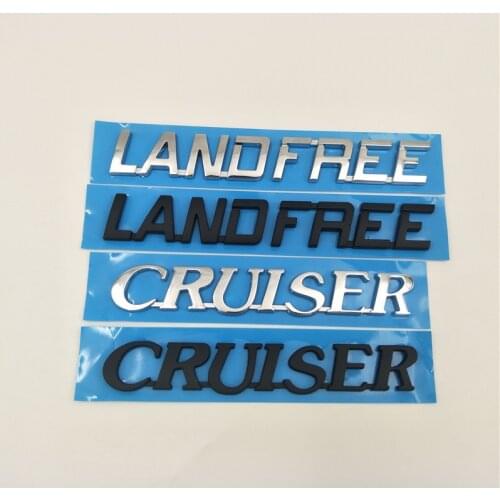 For Toyota Land Cruiser Prado Front Bumper Sticker LAND FREE Cruiser Emblem Letters Car Headlight Door Fender Decal