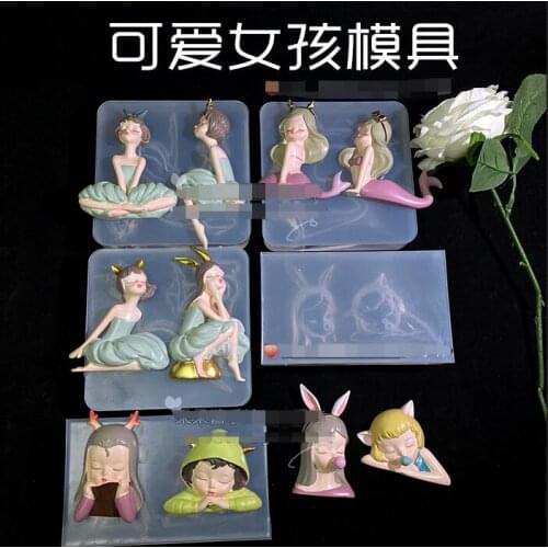 NEW Transparent Silicone Mould Dried Flower Resin Decorative Craft DIY pretty girl Mold epoxy resin molds for jewelry