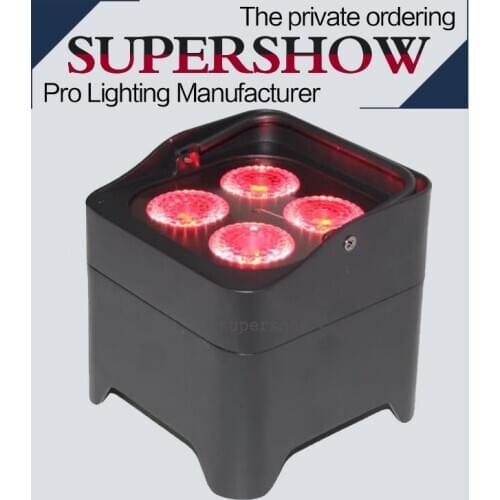 New design DJ wedding event 4*18w RGBWA+UV 6in1 LED mini Battery Par Light with remote control
