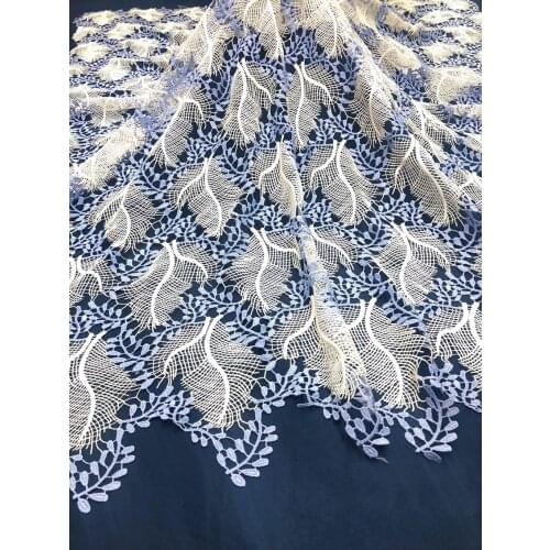 New Style Africa Lace Fabric 2021 High Quality Lace Water Soluble Embroidered Fashion Soft Lace Fabric 5 Yards