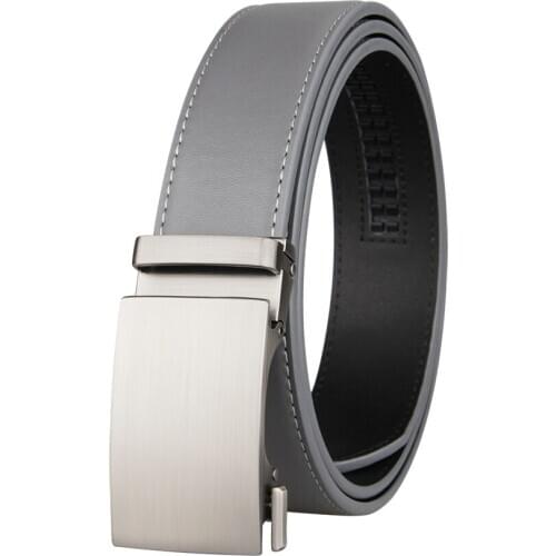 Top Quality Genuine Luxury Men Belt Automatic Alloy Buckle Male Belt Genuine Cowskin Leather Golf Belt Plus Size 130cm