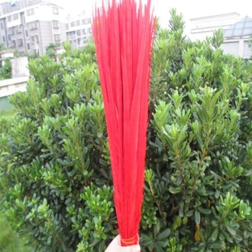 Wholesale 100 PCS / lot of beautiful red chicken tail feathers 50 to 55 cm 20-22 inches celebration decoration