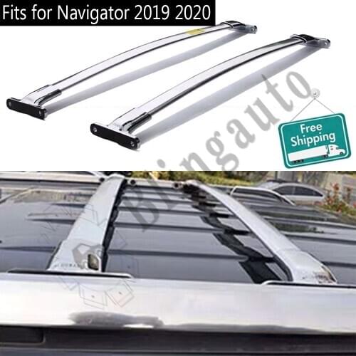 Front and rear stainless steel cross bar crossbar fits for Lincoln Navigator 2019 2020 2 pcs or 3 pcs