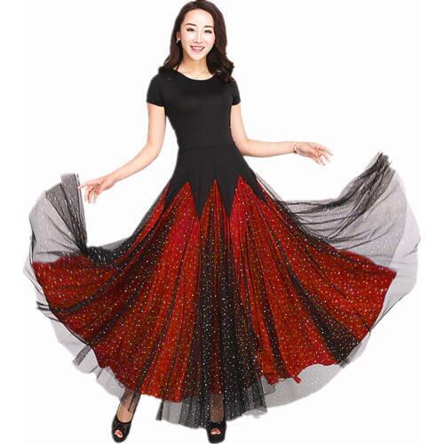 Sexy Lady Ballroom Dancing Dresses Fashion Women Stage Standard Professional Modern Tango Jazz Swing Dancing Skirts DW0036