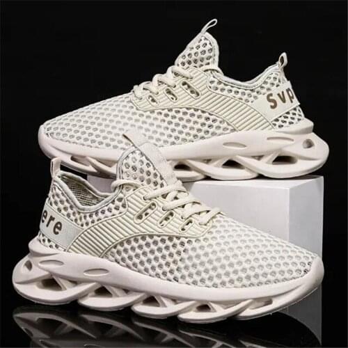 Mesh Men Shoes Breathable White Mens Sneakers Trendy Lace-Up Lightweight Black Walking Man Tenis Shoe Zapatillas Hombre