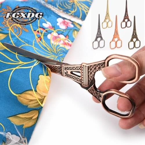Hot Sale European Style Vintage Paper Scissors Stainless Steel Sewing Scissors for Fabric Sewing Tools Sewing Thread Scissors