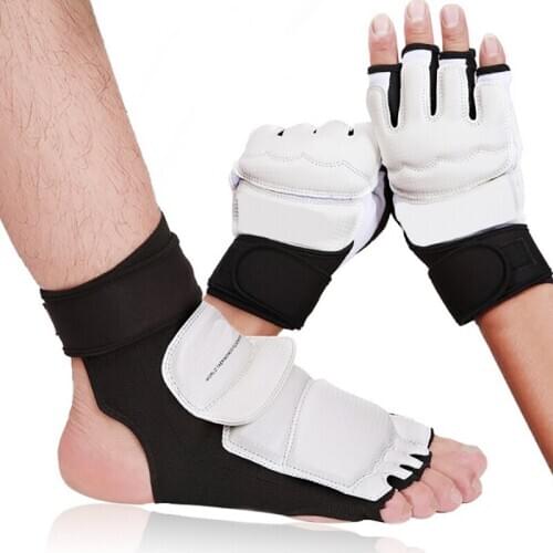 Taekwondo Ankle & Palm Protector Guard Protect Judo Wesing Martial Arts Gloves Boxing Karate Equipment Kids WTF ITF