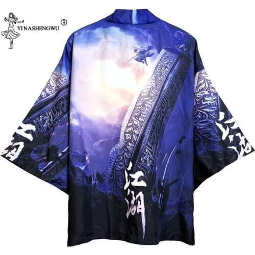 Traditional Japanese Kimonos Cardigan Men Women Sunscreen Thin Loose Summer Clothes New Japanese Kimono Yukata Asian kimono