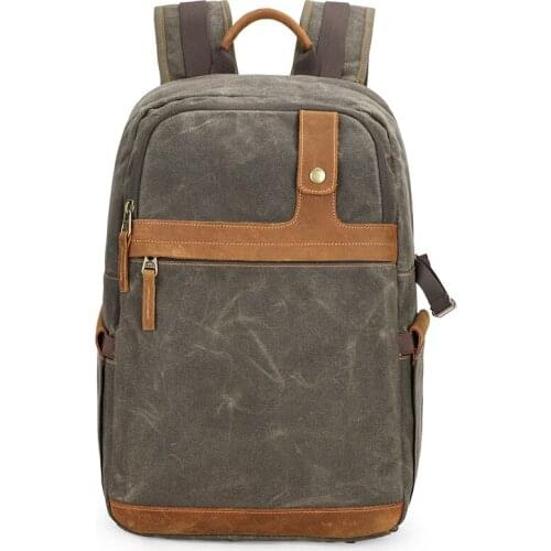 Waterproof Canvas Photography Outdoor Backpack Backpack Camera Bag SLR Camera Bag Digital Lens