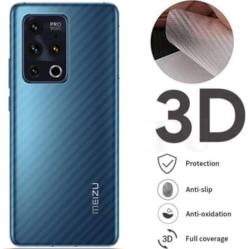 10Pcs Back Carbon Fiber Film For MeiZu X8 16Xs 18 17 16T 16 16th 16S Pro 15 Plus Lite Matte Rear Screen Protector No Glass