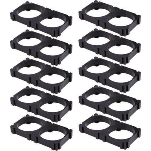10pcs 32650 two hole combined bracket Battery Holder Bracket Cell Safety Anti Vibration Plasti for 32650 Batteries
