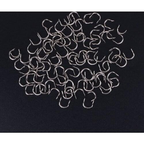 100pcs Fishing U Shaped Ring Baits Lure Tool Stainless Steel Accessories Tackle N0PC