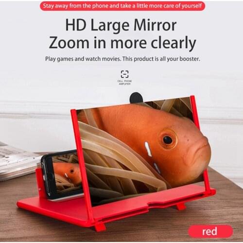 12 inch 3D Mobile Phone Screen Magnifier HD Video Amplifier with Foldable Bracket Magnifying Glass Smart Phone Bracket