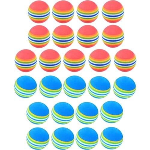 26x Golf Foam Ball EVA Rainbow Sponge Balls Driving Cutting Pets Exerciser
