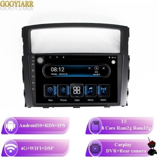 2din Android10 car stereo radio 8core ram4g rom64g car Multimedia Player for Mitsubishi Pajero V97 V93 with carplay dsp 4g DVR